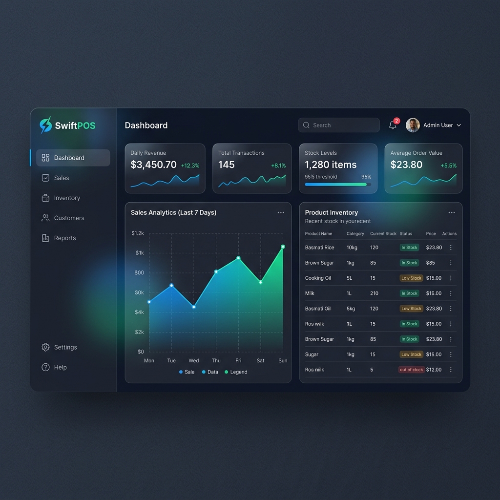 SwiftPOS Admin Dashboard